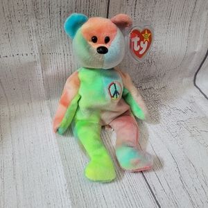 Ty Beanie Babies Peace Bear Plush New